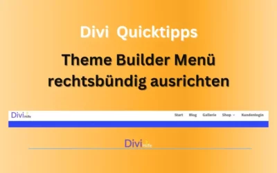 Theme Builder Menü rechtsbündig ausrichten