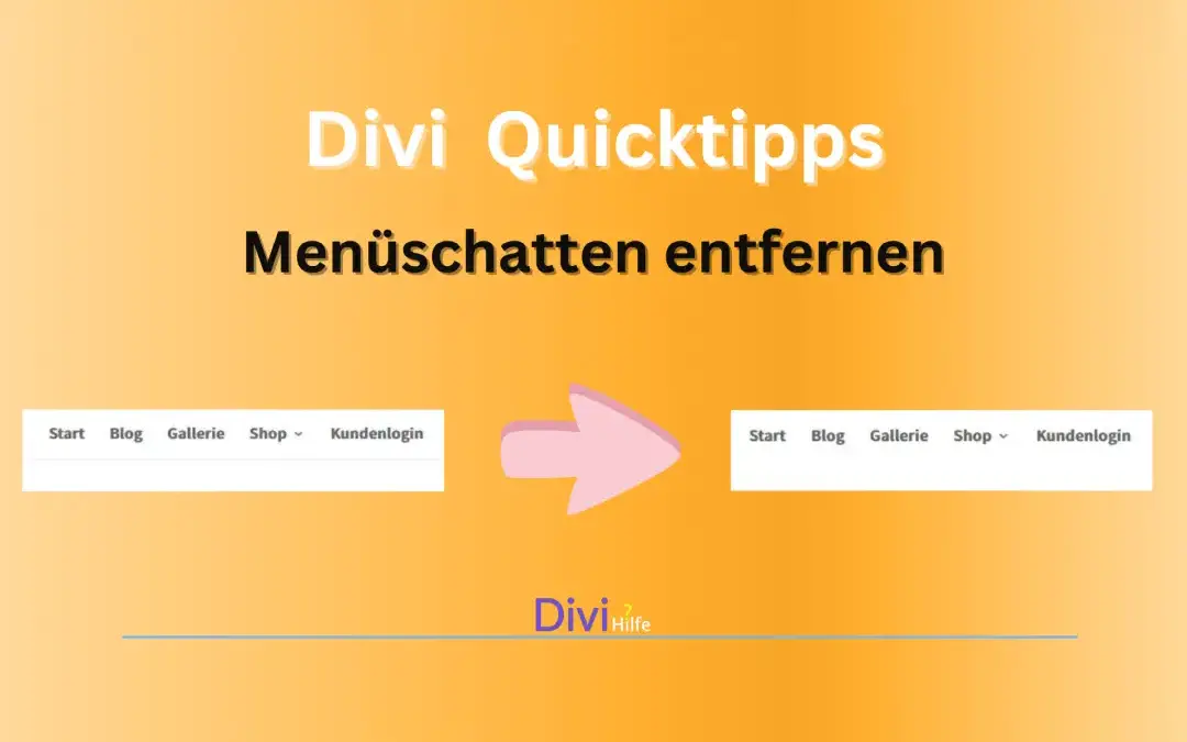 Menüschatten entfernen